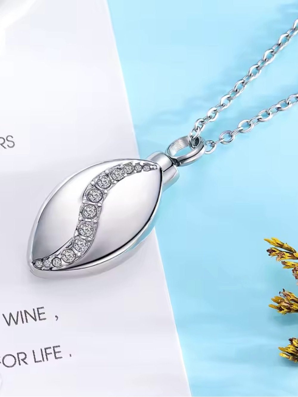 New Silver Cremation Urn Necklace